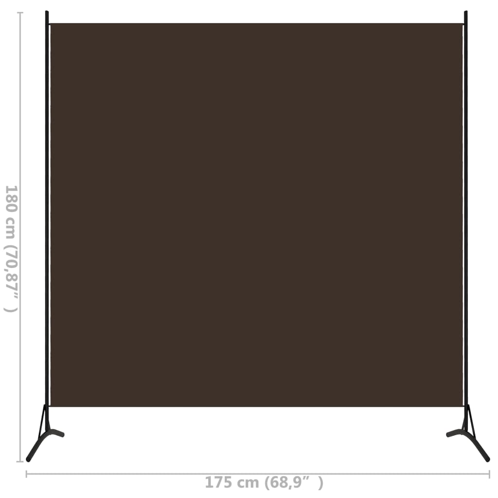 Einzel Panel Raumteiler Beige 175 x 180 cm Stoff