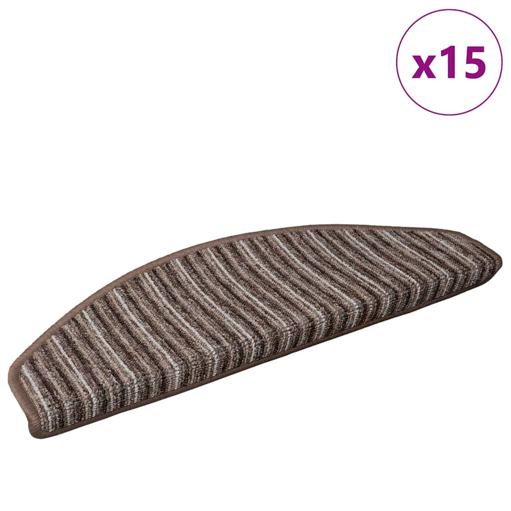Selbstklebende Treppenschoner 15 pcs Anthrazit 56 x 17 x 3 cm