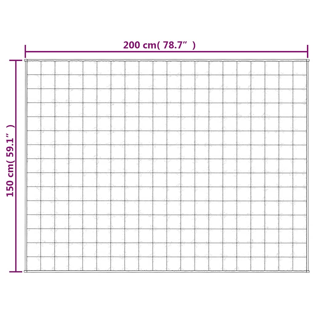 Gewichtsdecke Grau 122x183 cm 5 kg Stoff