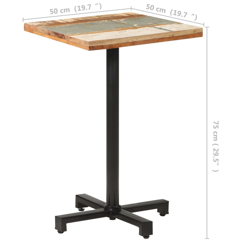 Bistrotisch Rund Ø60x75 cm Raues Mangoholz