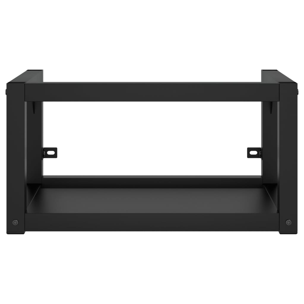 Badezimmer Wand-Waschtischgestell Weiß 59x38x31 cm Eisen