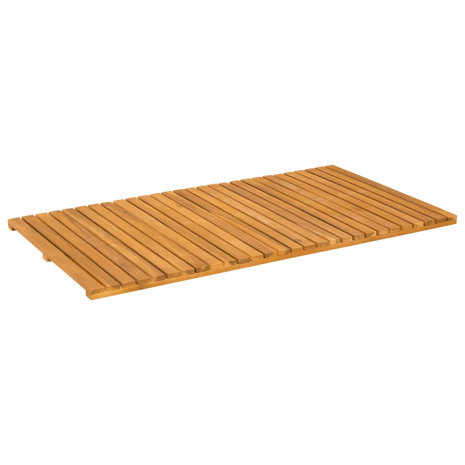 Badematte Uni Braun 60 x 40 cm Massives Akazienholz