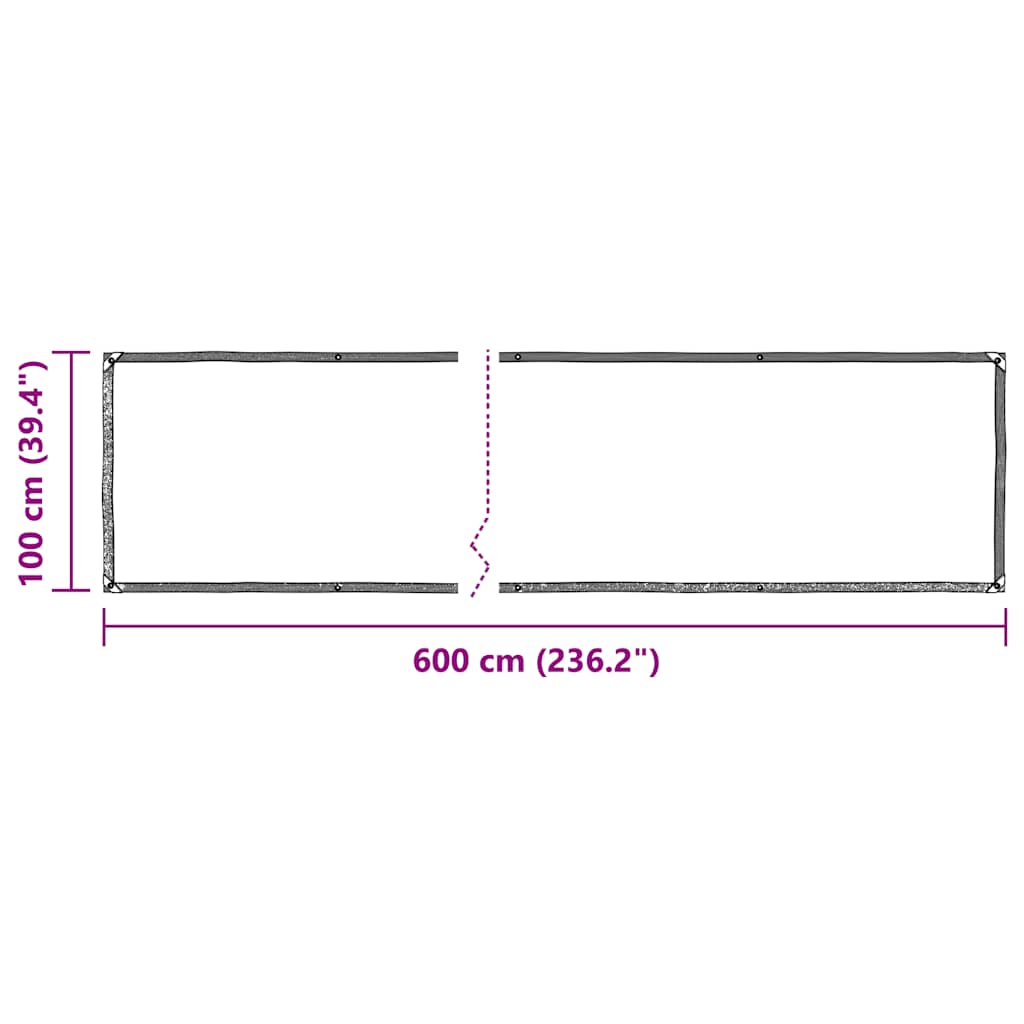Transparente Plane mit Ösen 1x2 m Polyethylen
