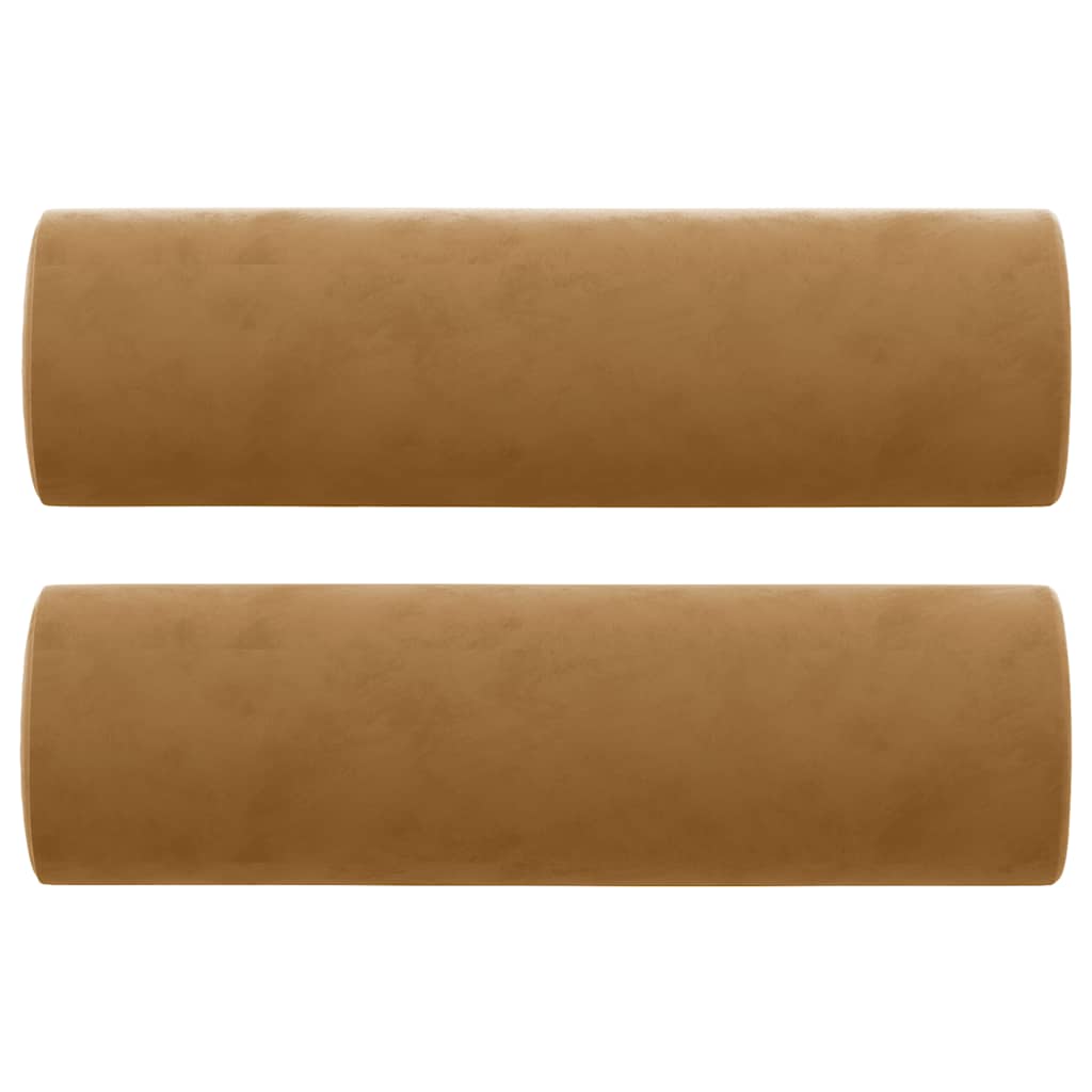 2-Sitzer-Sofa mit Zierkissen Dunkelgrün 120 cm Samt