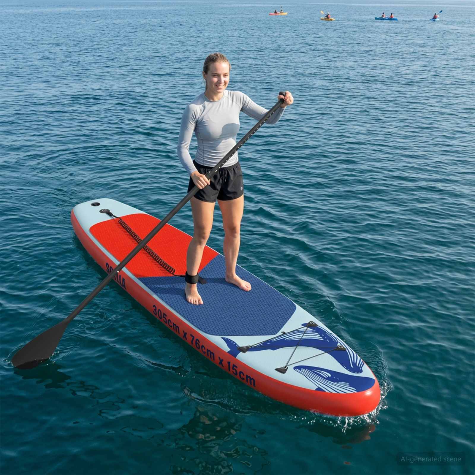 Aufblasbares Stand Up Paddle Board HYDROS 305 x 76 x 15 cm für