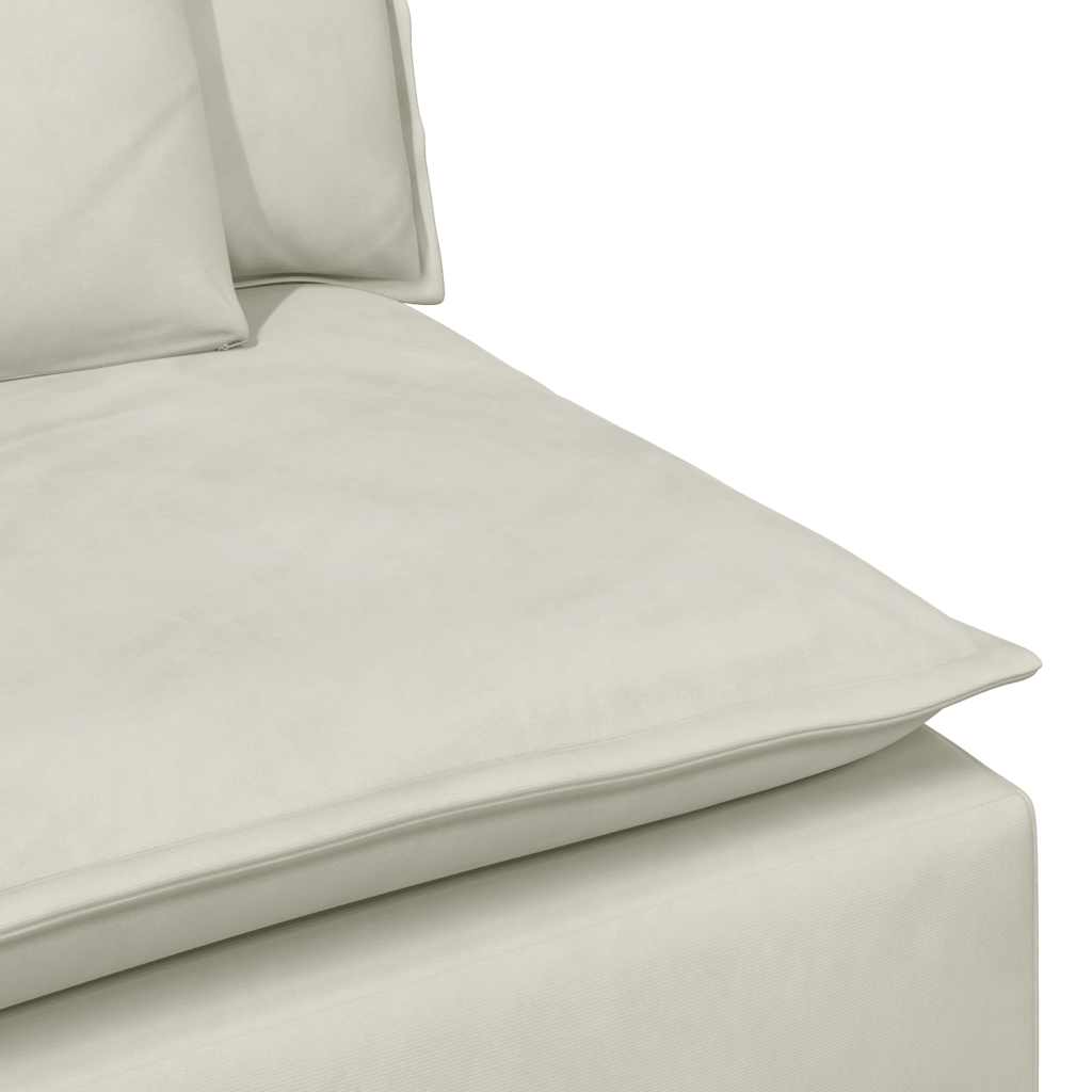 Modulares Sofa Endmodul mit Armlehne Kissen Blau 100 cm