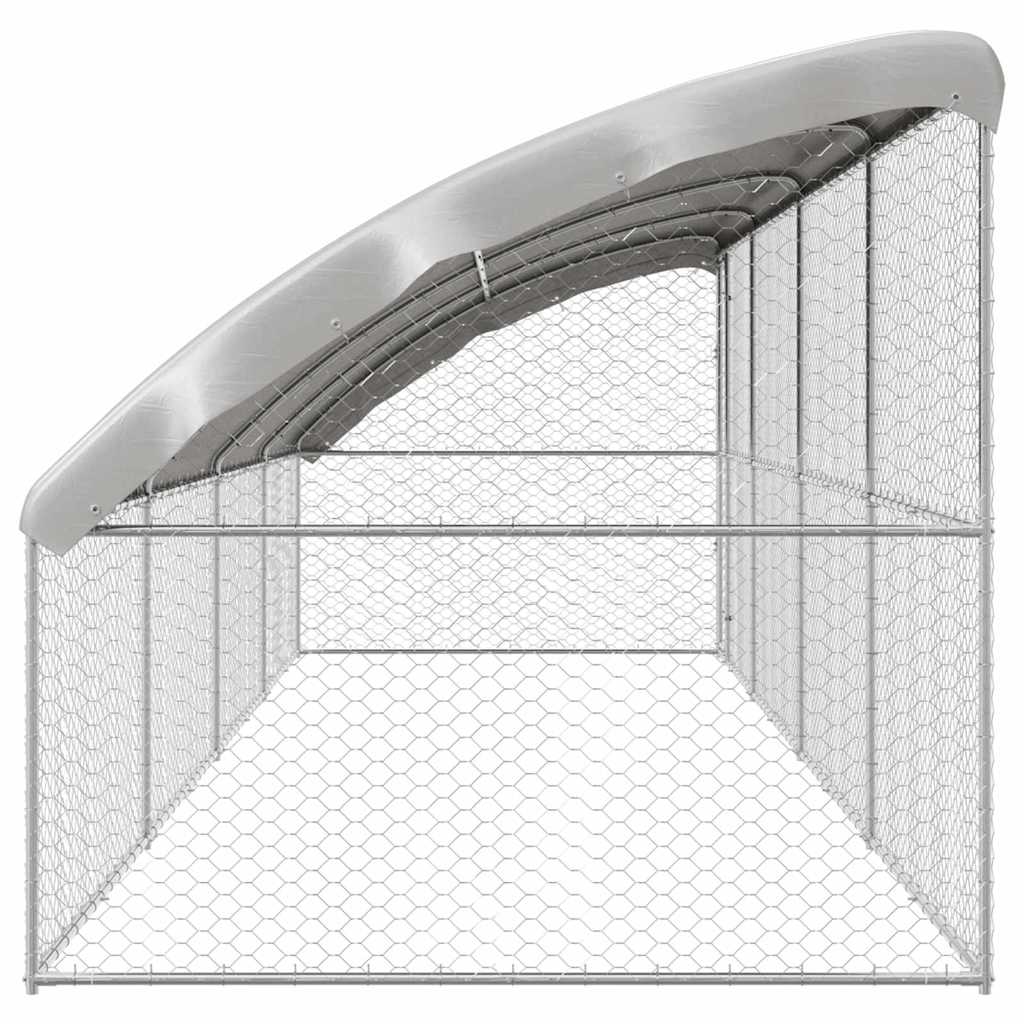 Hundekäfig 2 pcs Silber 4 x 2 x 2 m Verzinkter Stahl
