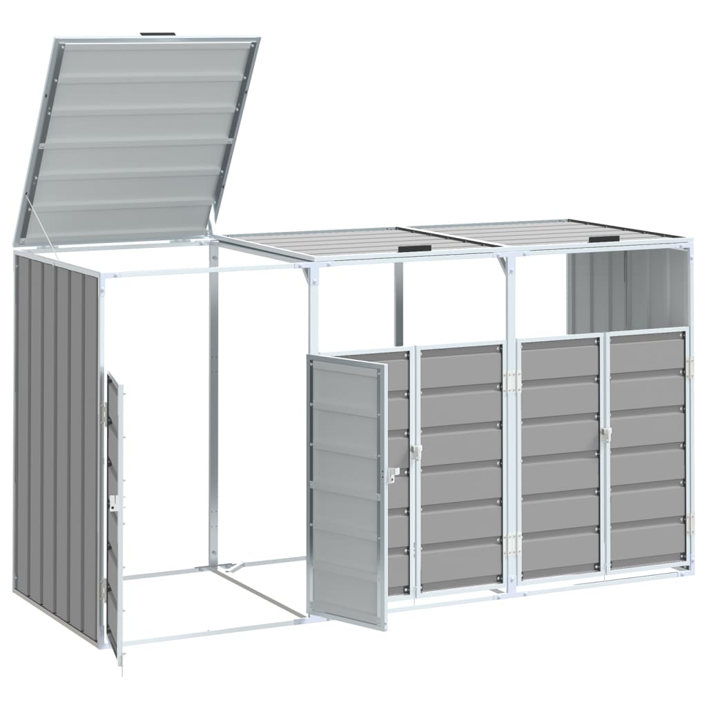 Mülltonnenbox für 1 Tonne Grün 72x81x115 cm Stahl