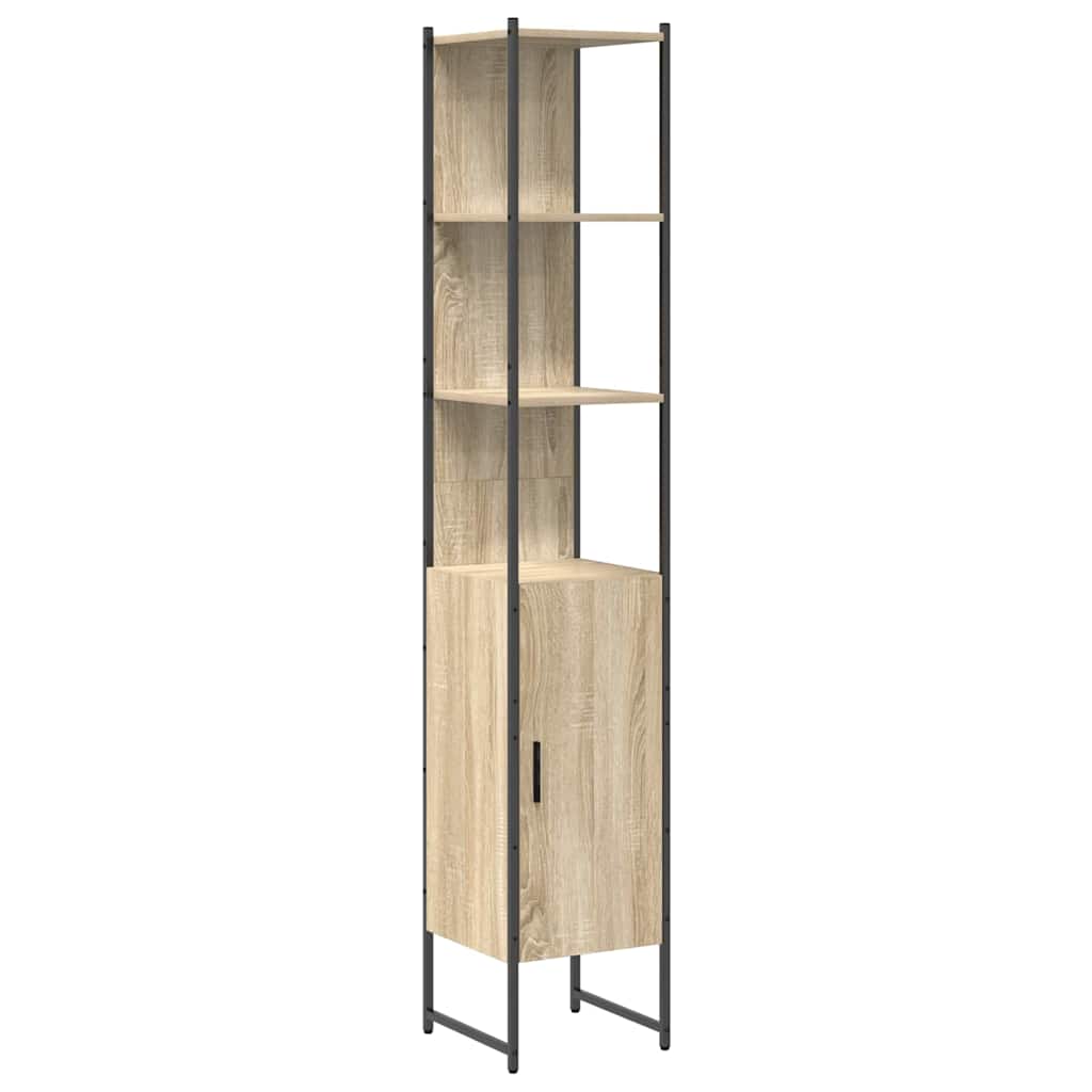3-tlg. Badmöbel-Set Räuchereiche Holzwerkstoff