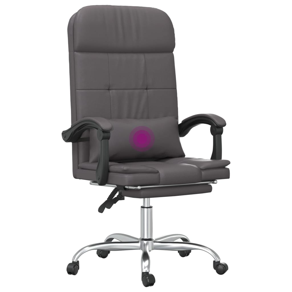 Bürostuhl mit Massagefunktion Schwarz Kunstleder