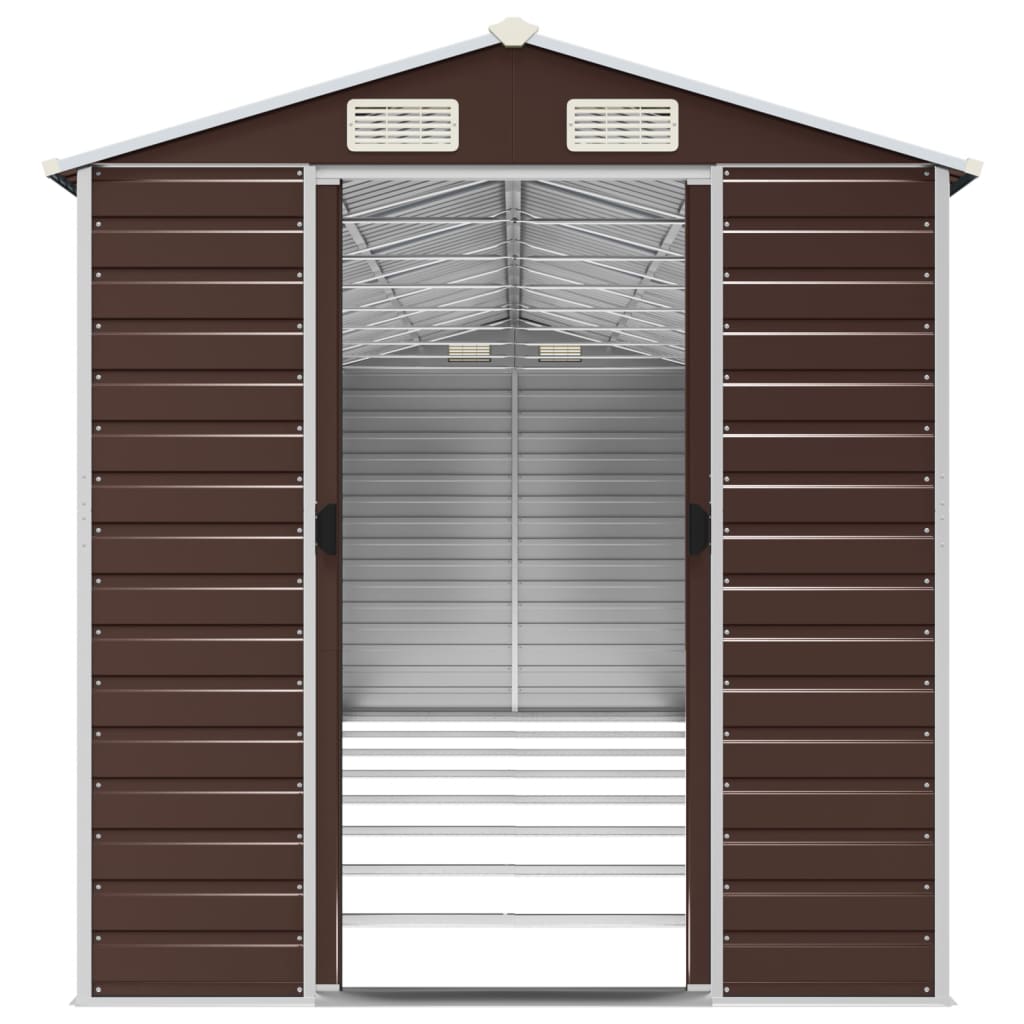 Gerätehaus Grün 191x130x198 cm Verzinkter Stahl
