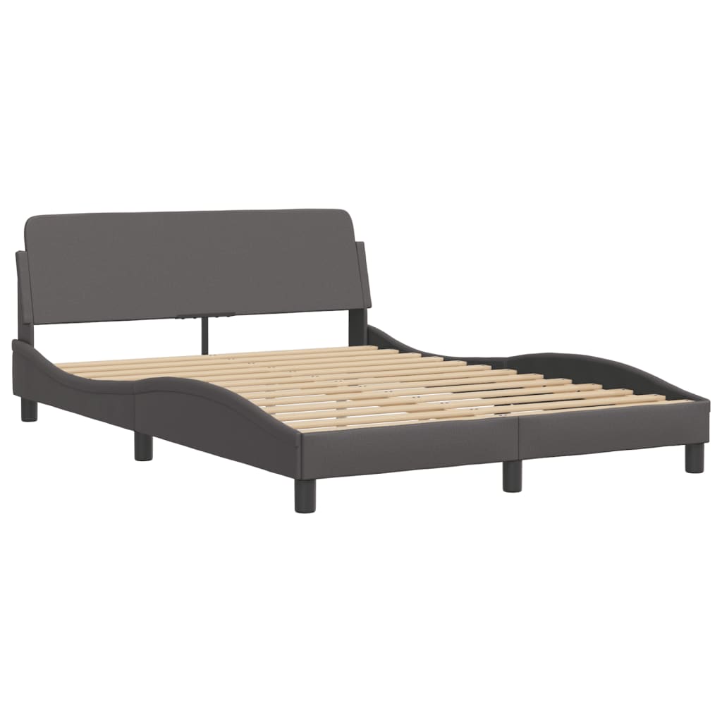Bett mit Matratze "Dover" Schwarz 80x200 cm Kunstleder