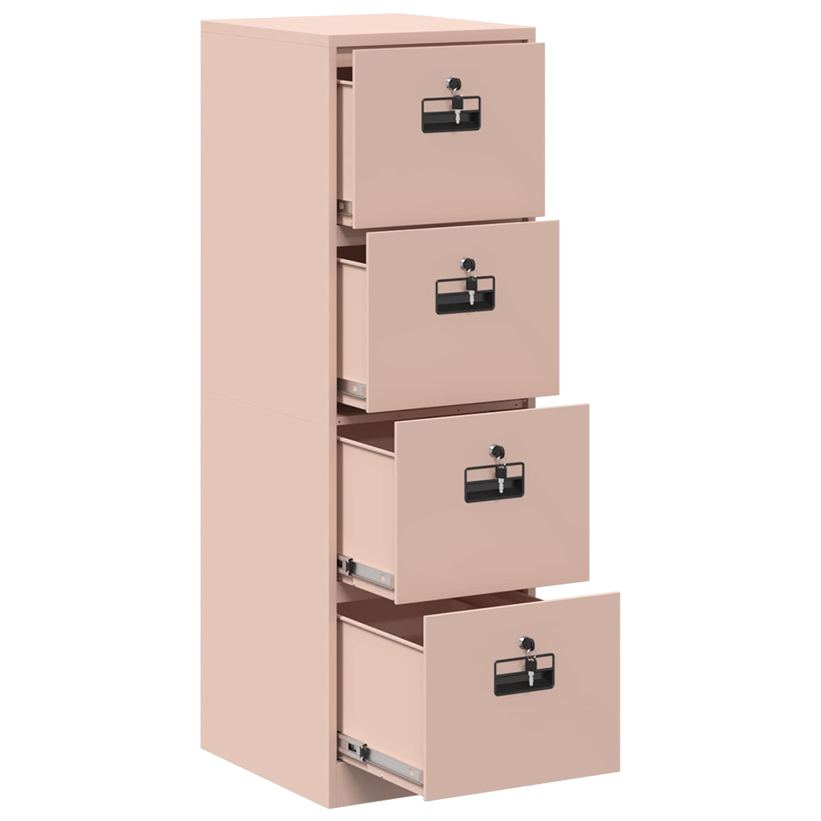 Aktenschrank 2 pcs Schwarz 44 x 50 x 139 cm Kaltgewalzter Stahl