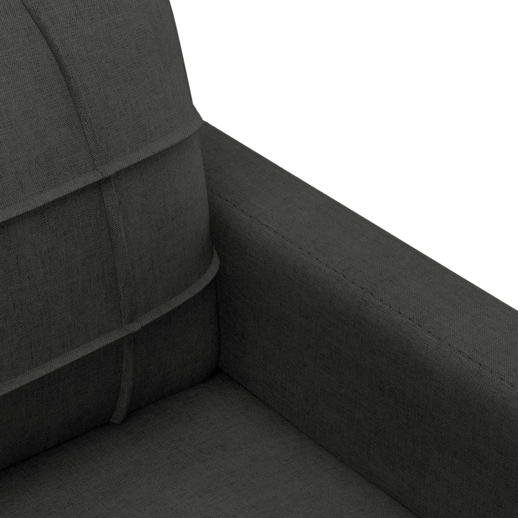 4-tlg. Sofagarnitur mit Kissen Braun Stoff