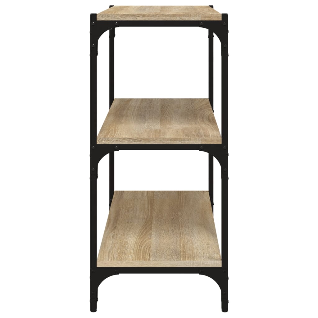 Bücherregal Schwarz 40x33x70,5 cm Holzwerkstoff und Stahl