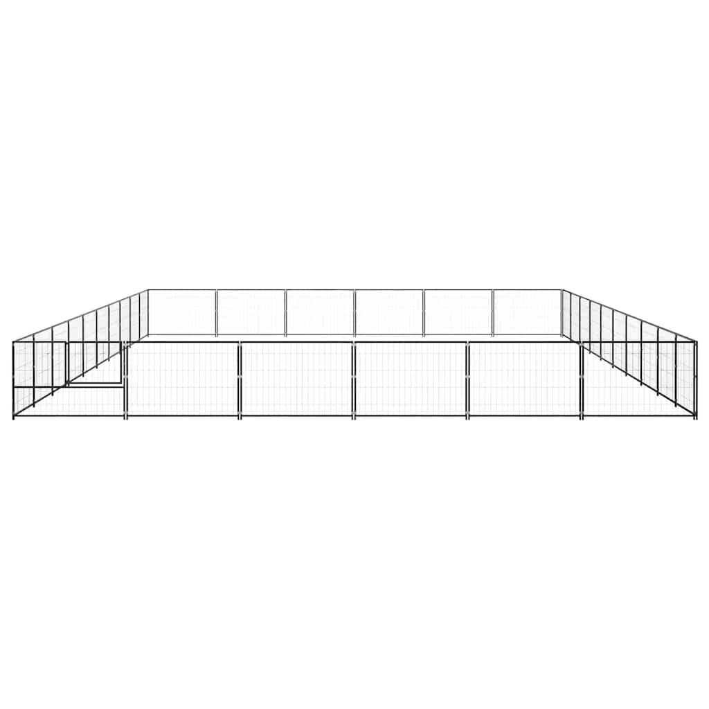 Hundezwinger Schwarz 4 m² Stahl