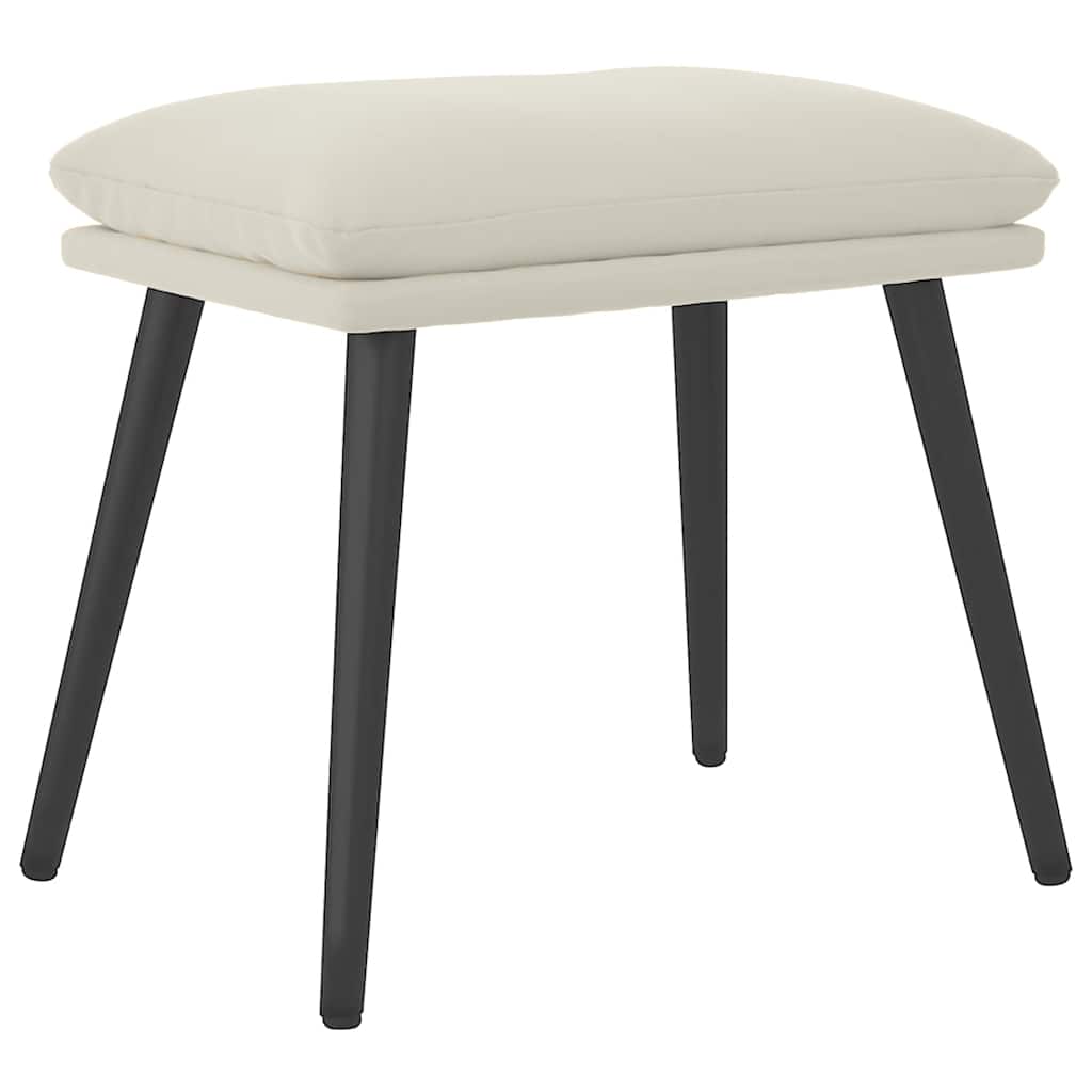 Fußhocker Hellgrau 45x29,5x35 cm Samt