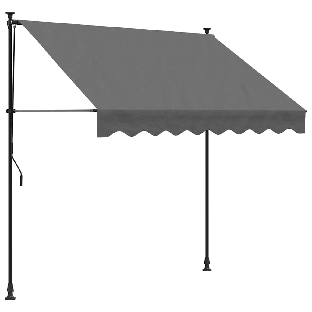 Einziehbare Markise Handbetrieben 150 cm Anthrazit