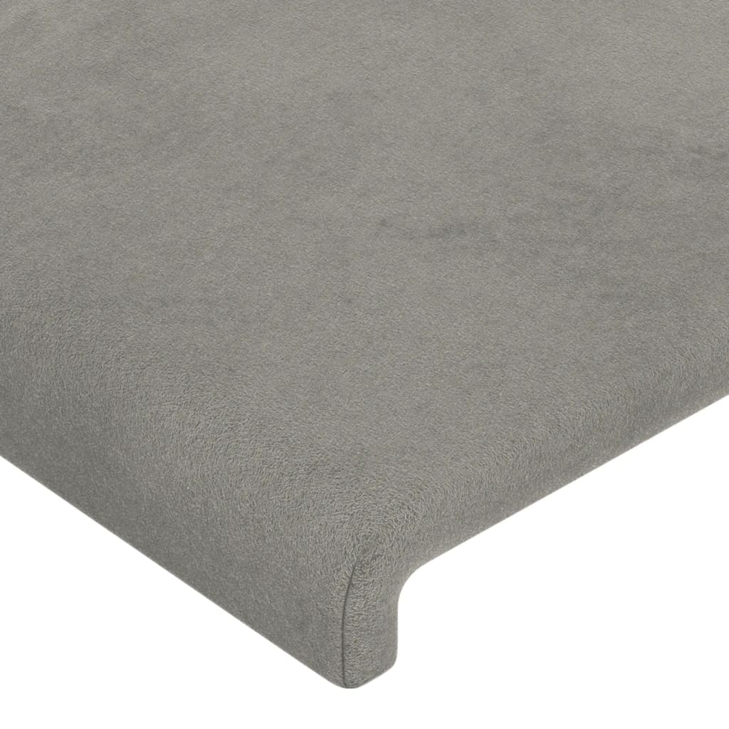 Kopfteil Hellgrau 80x5x118/128 cm Samt