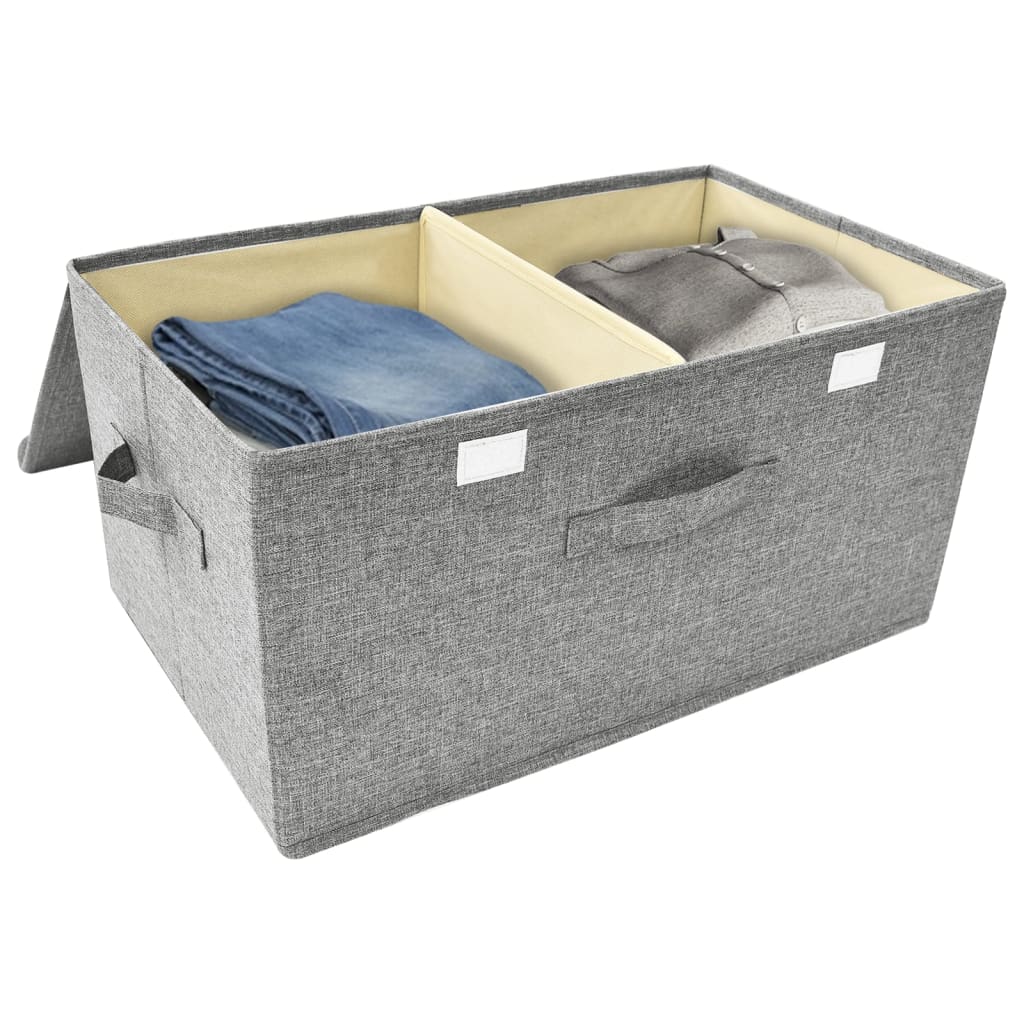 Aufbewahrungsbox Stoff 50x30x25 cm Anthrazit
