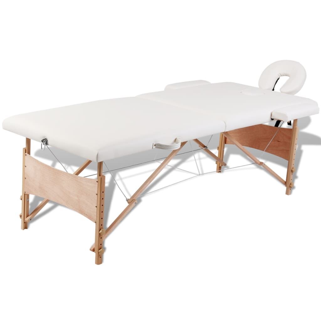 Massagetisch mit 2 Zonen Holzrahmen Anthrazit 186×68 cm