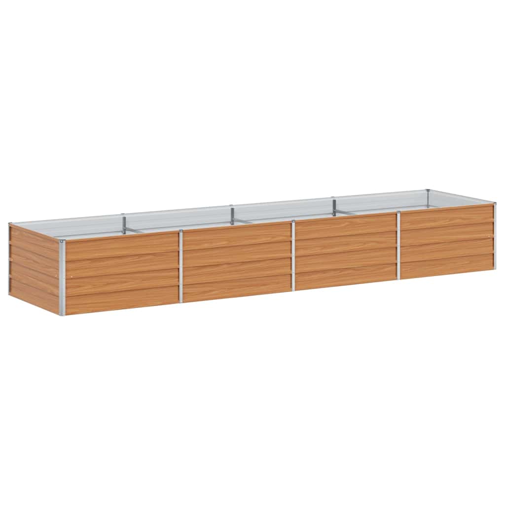 Hochbeet Hellbraun 100 x 100 x 77 cm Verzinkter Stahl