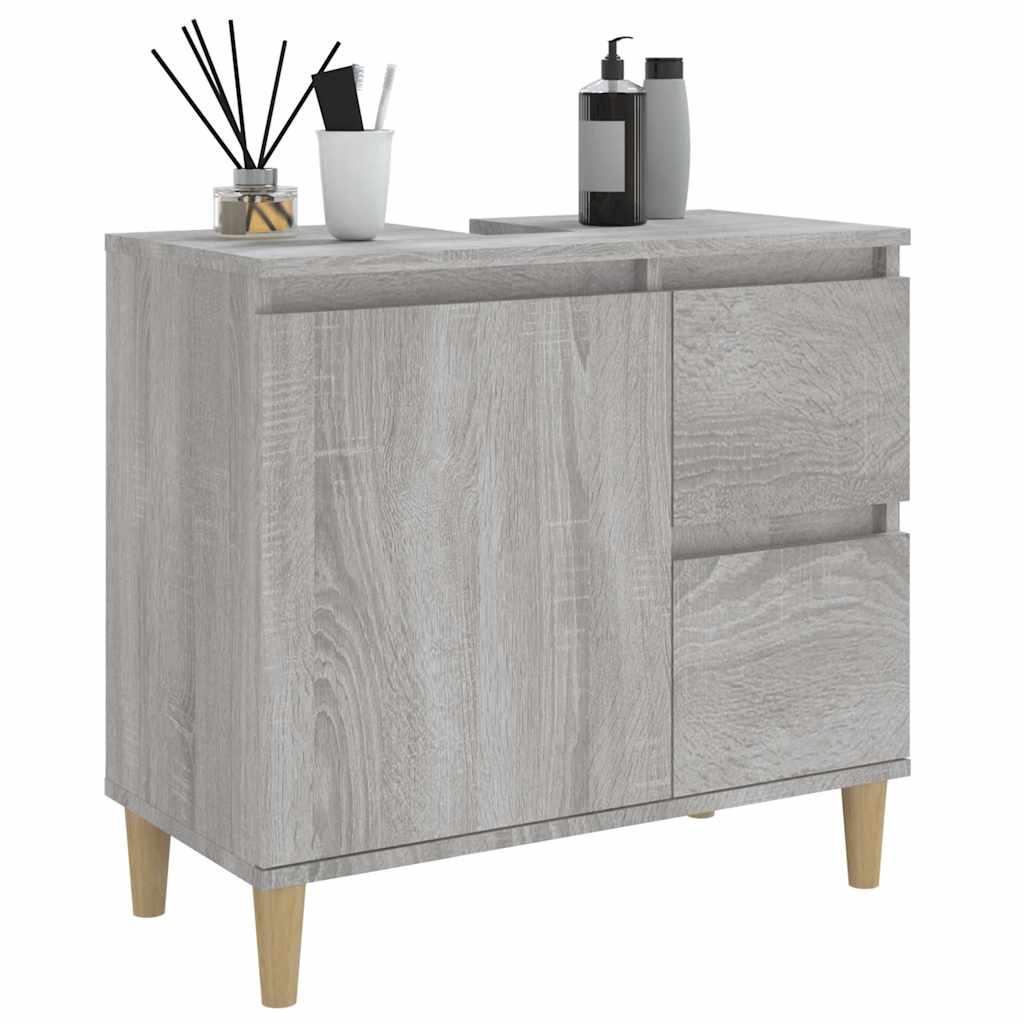 Badschrank Weiß 65x33x60 cm Holzwerkstoff