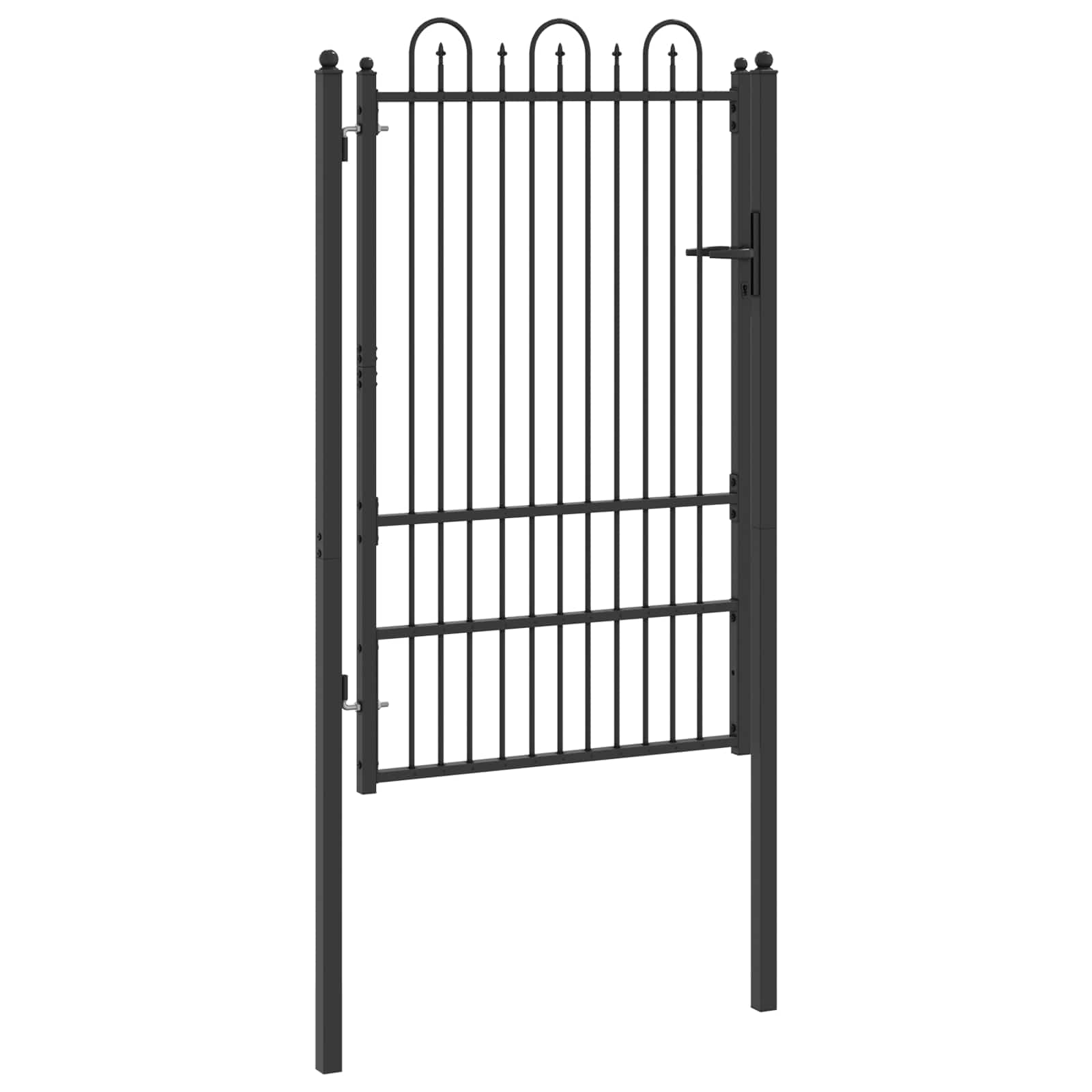Zauntor HORST 100 x 75 cm Metall Schwarz Abschließbar