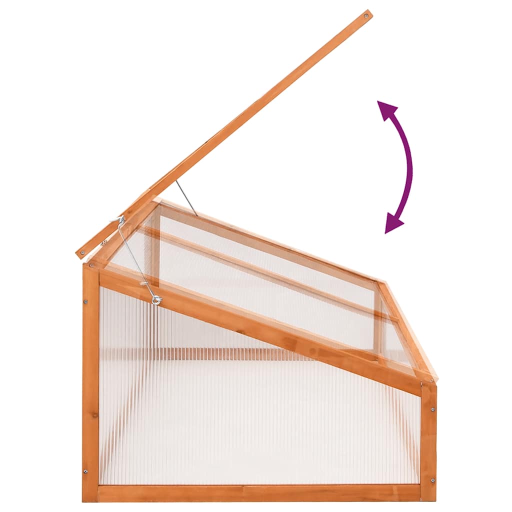Gewächshaus Grau 110x56x39 cm Tannenholz
