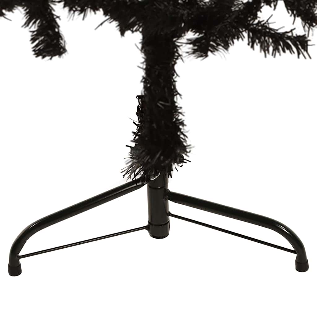 Künstlicher Halb-Weihnachtsbaum mit Ständer Schlank Weiß 180 cm