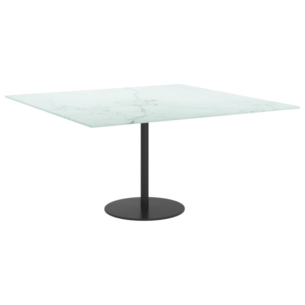 Tischplatte aus gehärtetem Glas quadratisch 700x700 mm