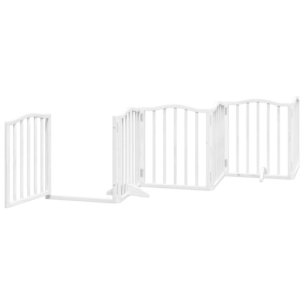 3-tlg. Hundetor Faltbar 150 cm Pappelholz