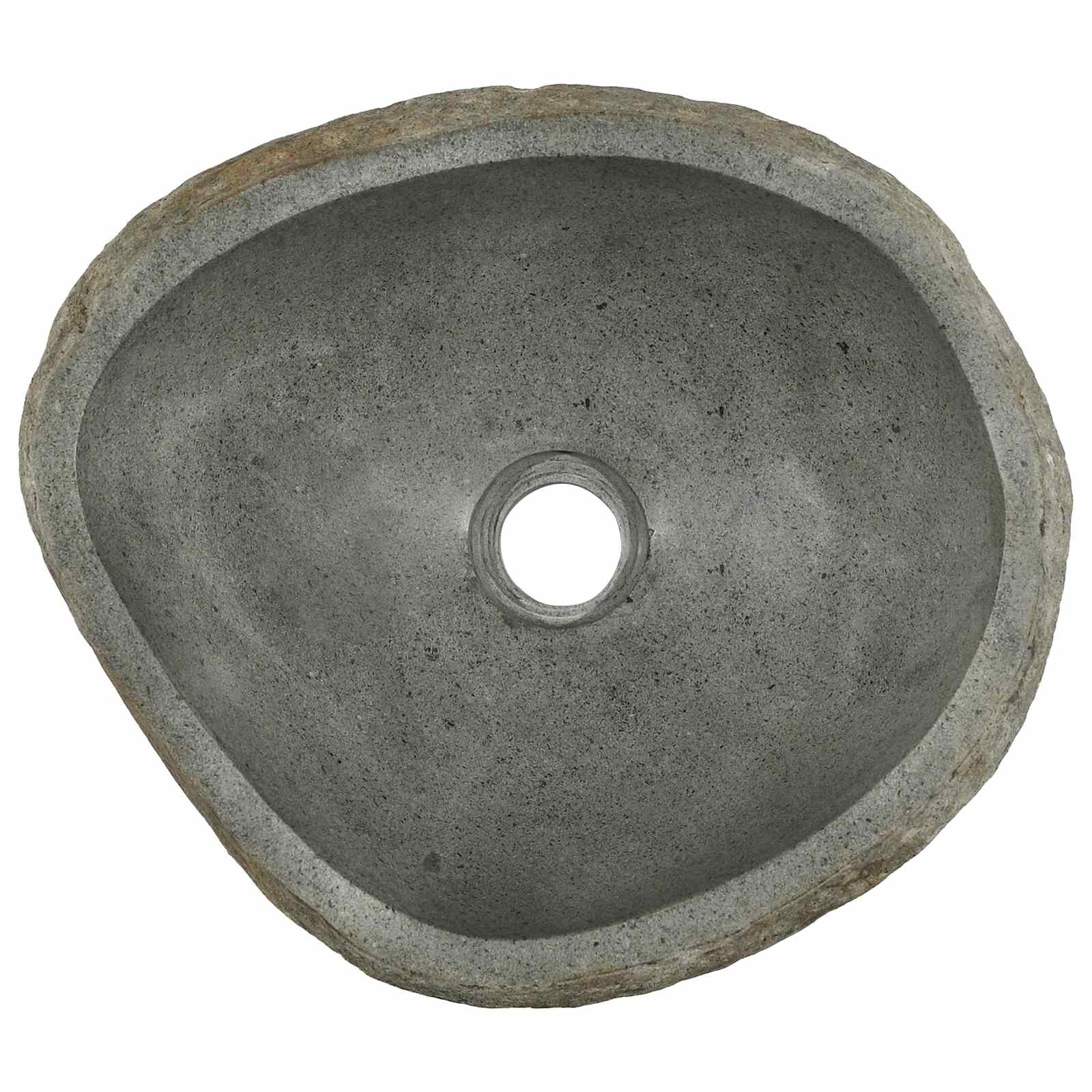 Flusssteinwaschbecken Hellgrau (30-37) x (25-30) x 12 cm