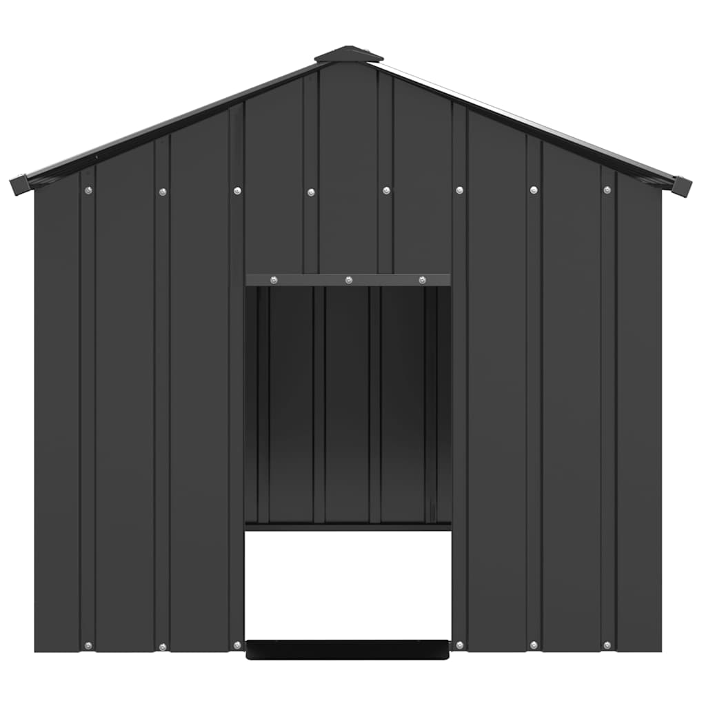 Hundehütte mit Dach 131x101x102 cm Verzinkter Stahl