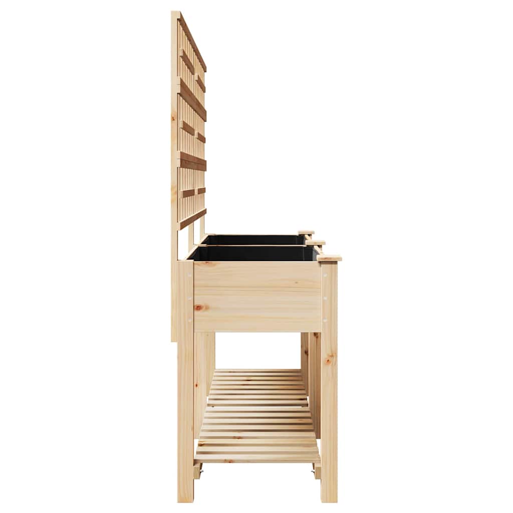 Garten-Pflanzgefäß Beige 71 x 38 x 152 cm Massivholz aus Fichte