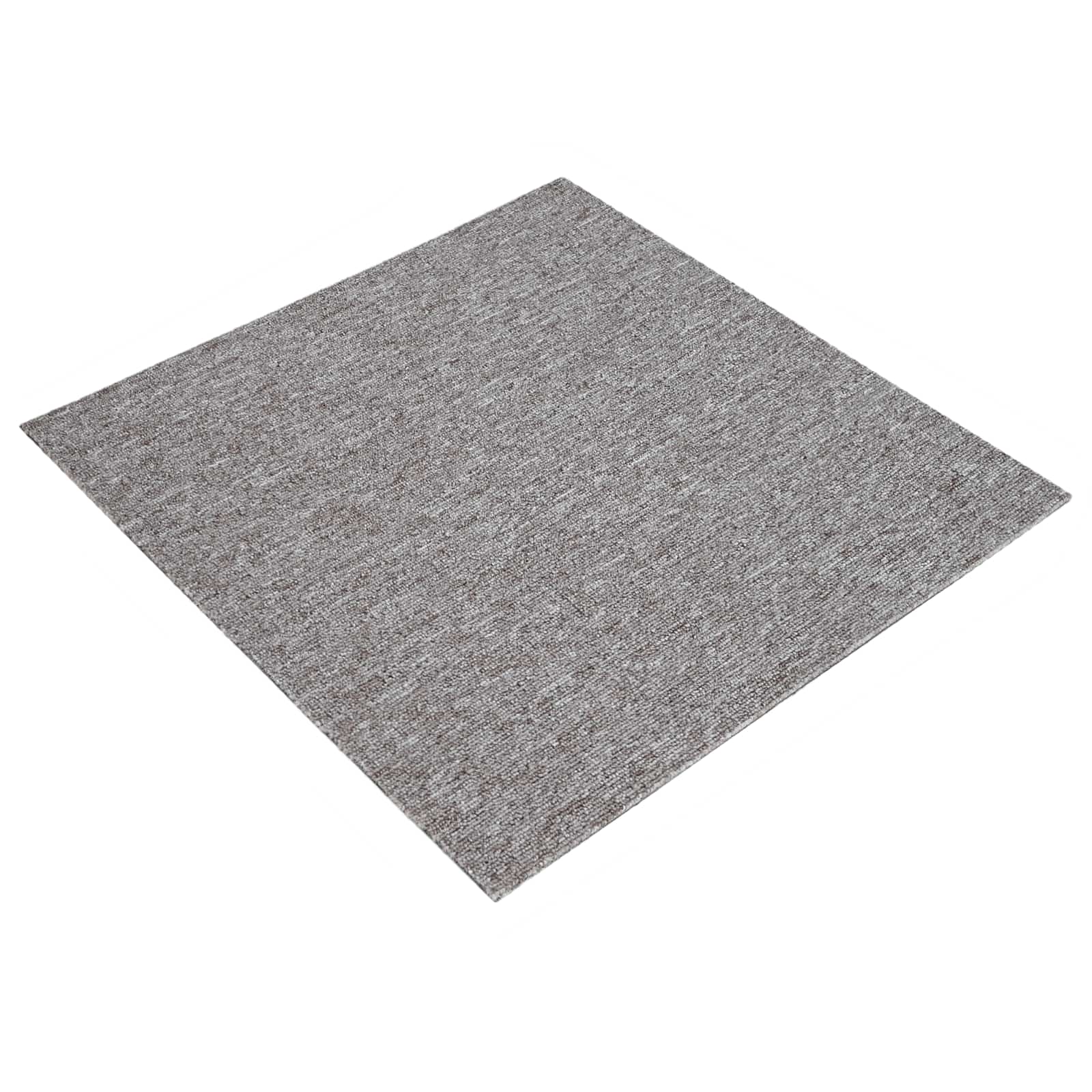 Teppichfliese Hellgrau mit Streifen 50 x 50 cm 4 pcs