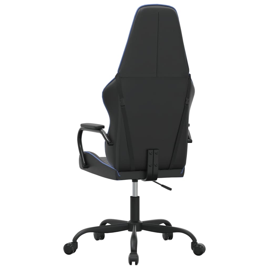 Gaming-Stuhl mit Massagefunktion Gold und Schwarz Kunstleder
