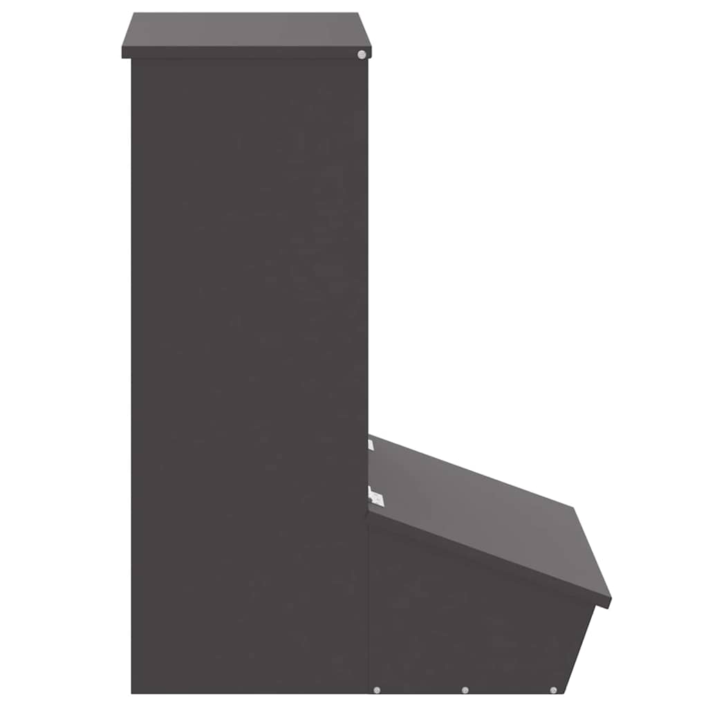 Schweinfutterspender Schwarz 55 x 38 x 76 cm