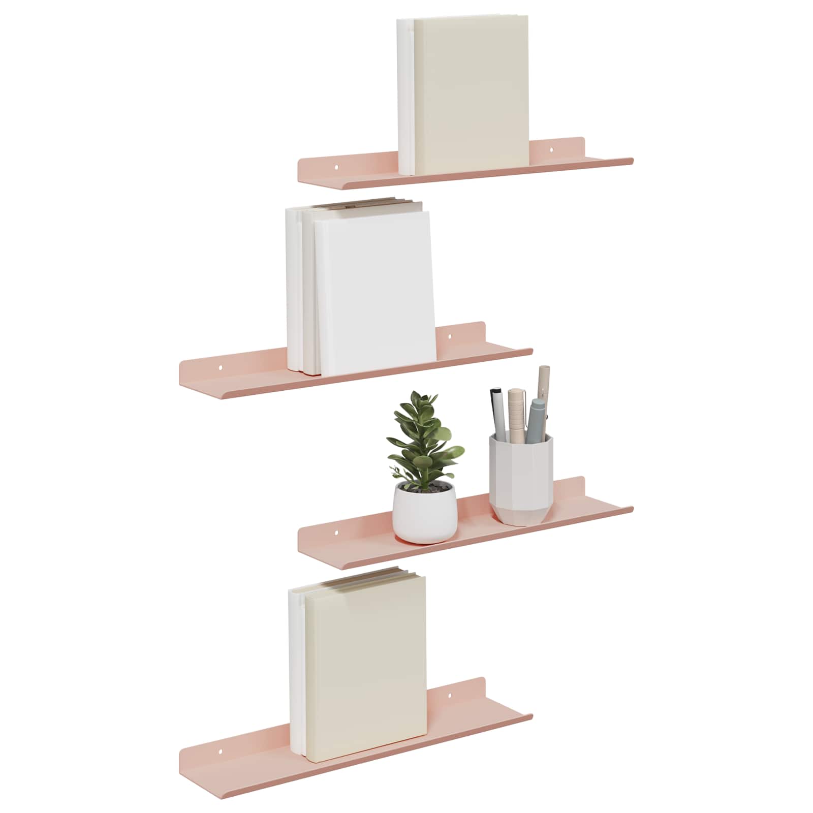Schwebendes Regal 3 pcs Schwarz 40 x 9 x 2,5 cm Stahl