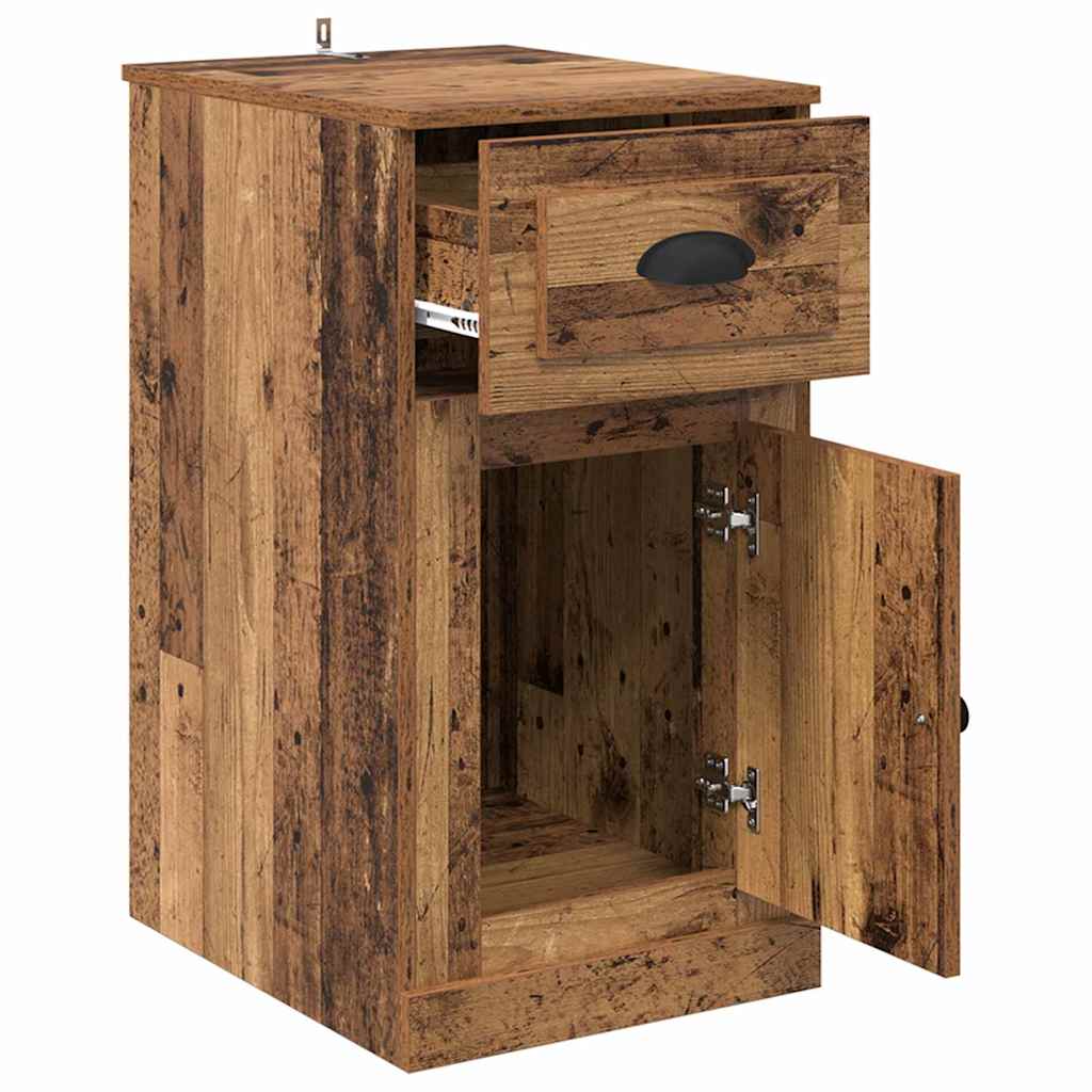 Beistellschrank mit Schublade Weiß 40x50x75 cm Holzwerkstoff