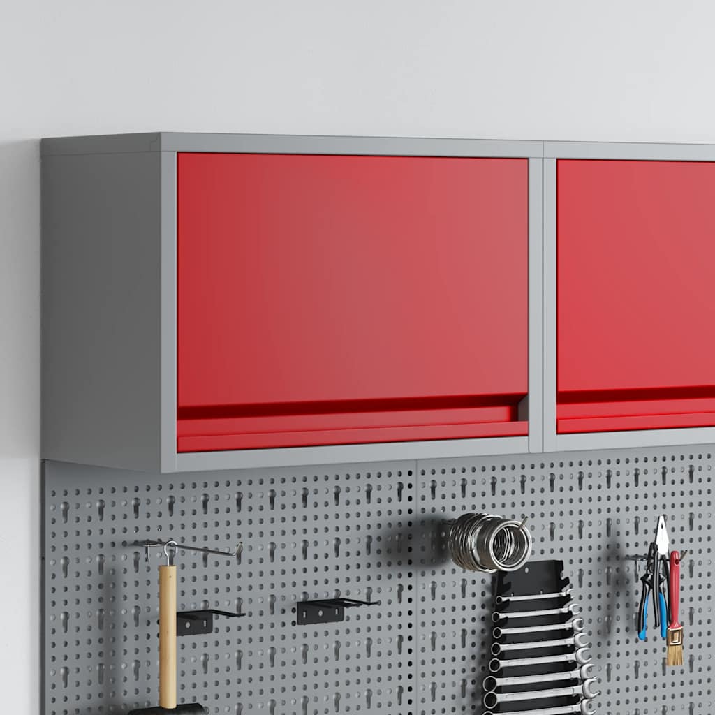 Werkzeugschrank mit Speicher Schwarz und Grau 50 x 25 x 35 cm