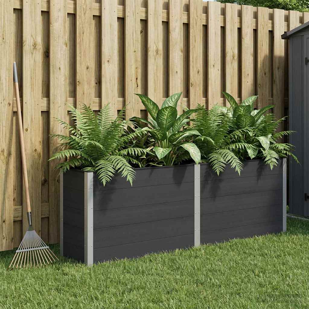Garten-Hochbeet 200x50x54 cm WPC Grau