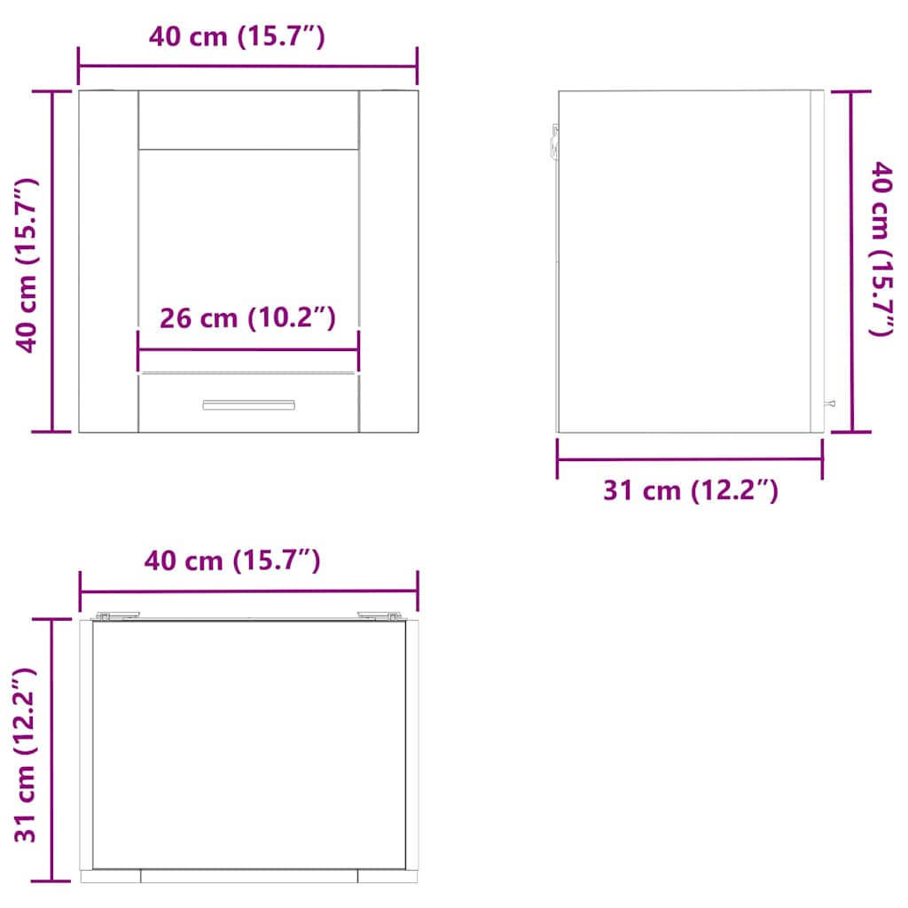 Unterschrank Lyon Weiß 60x46x81,5 cm Holzwerkstoff