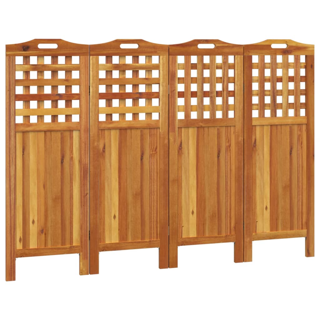 3-tlg. Paravent 121,5x2x115 cm Massivholz Akazie