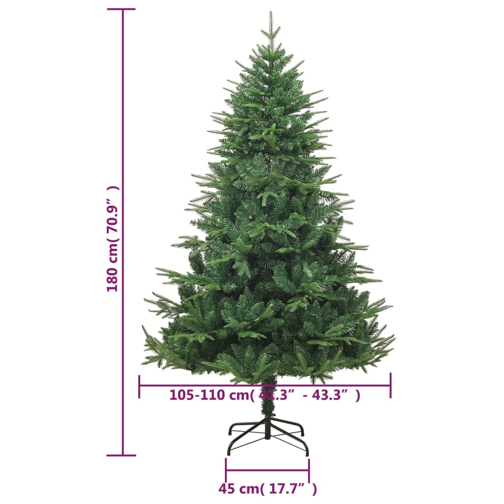 Künstlicher Weihnachtsbaum Beschneit Grün 180 cm PVC PE