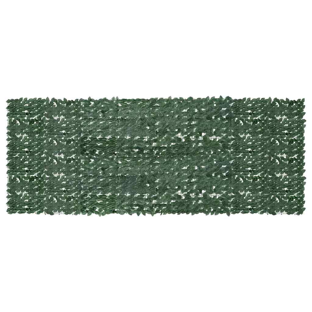Balkon-Sichtschutz mit Dunkelgrünen Blättern 300x75 cm