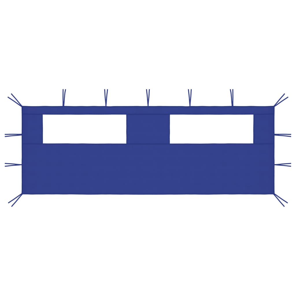 Pavillon-Seitenwand mit Fenstern 6x2 m Creme