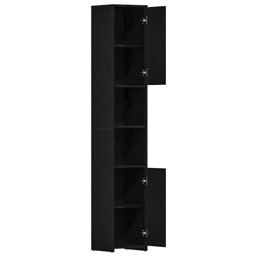 Badezimmerschrank Weiß 30x30x183,5 cm Holzwerkstoff