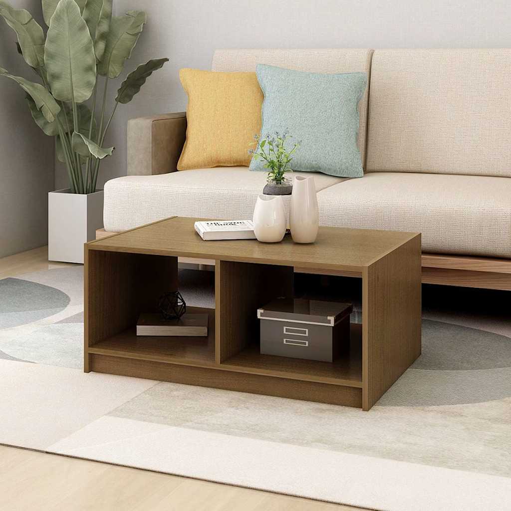 Couchtisch 75x50x33,5 cm Massivholz Kiefer