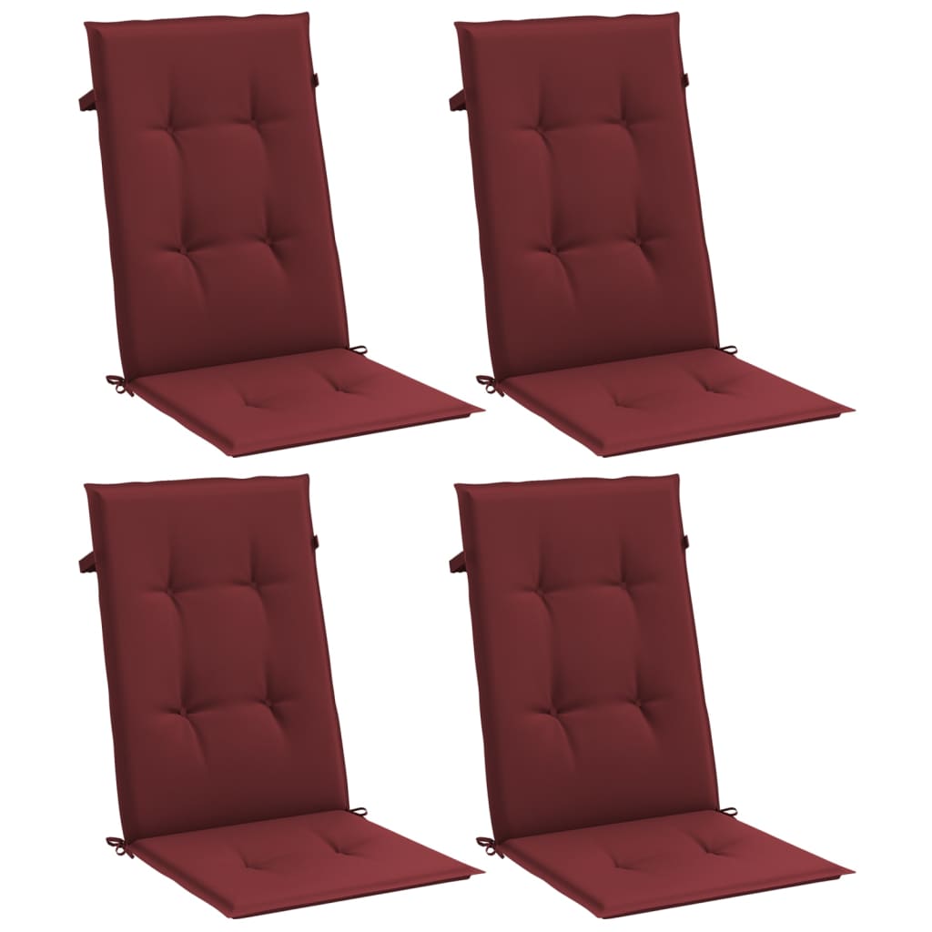 Hochlehner-Auflagen 2 Stk. Melange Anthrazit 120x50x7cm Stoff